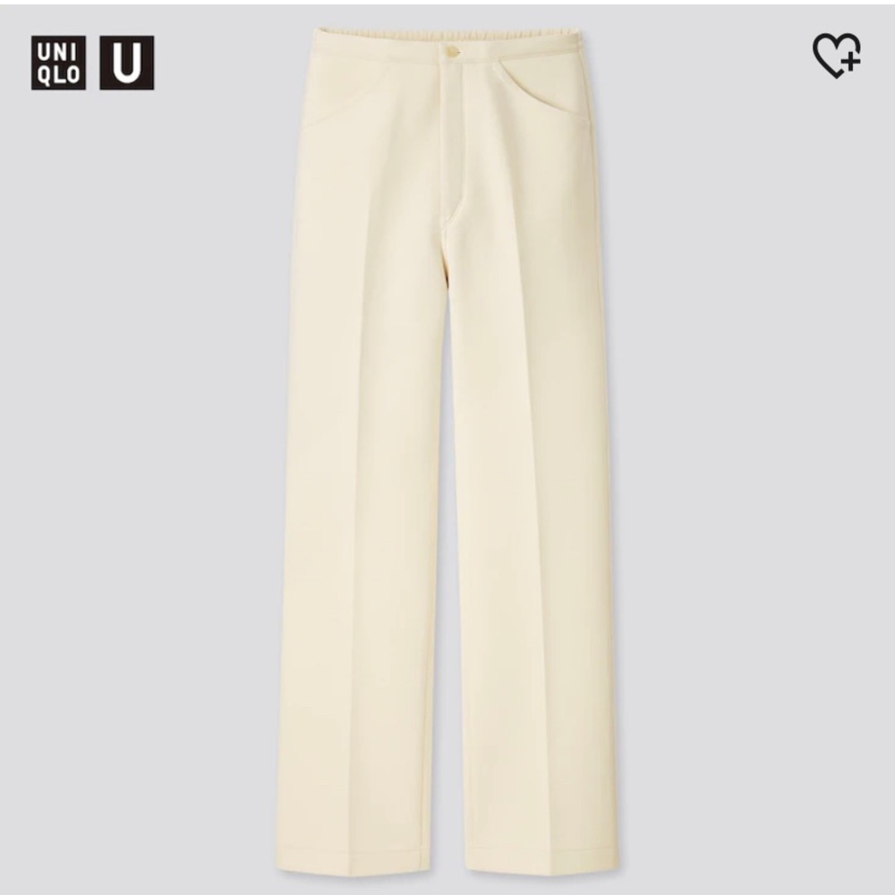 Uniqlo U Women’s Jersey Relaxed Pants Off White